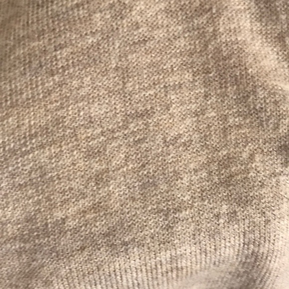 Ann Taylor Oatmeal sweater shirt or navy. - Picture 4 of 7